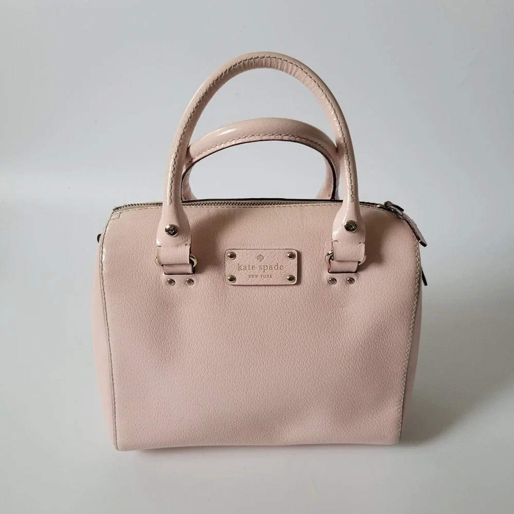 Kate Spade Wellesley Alessa Satchel Light Pink Saffiano Leather Coquette Pastel